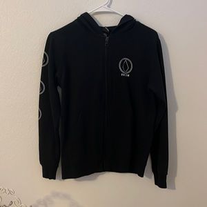 girls large volcom zip up